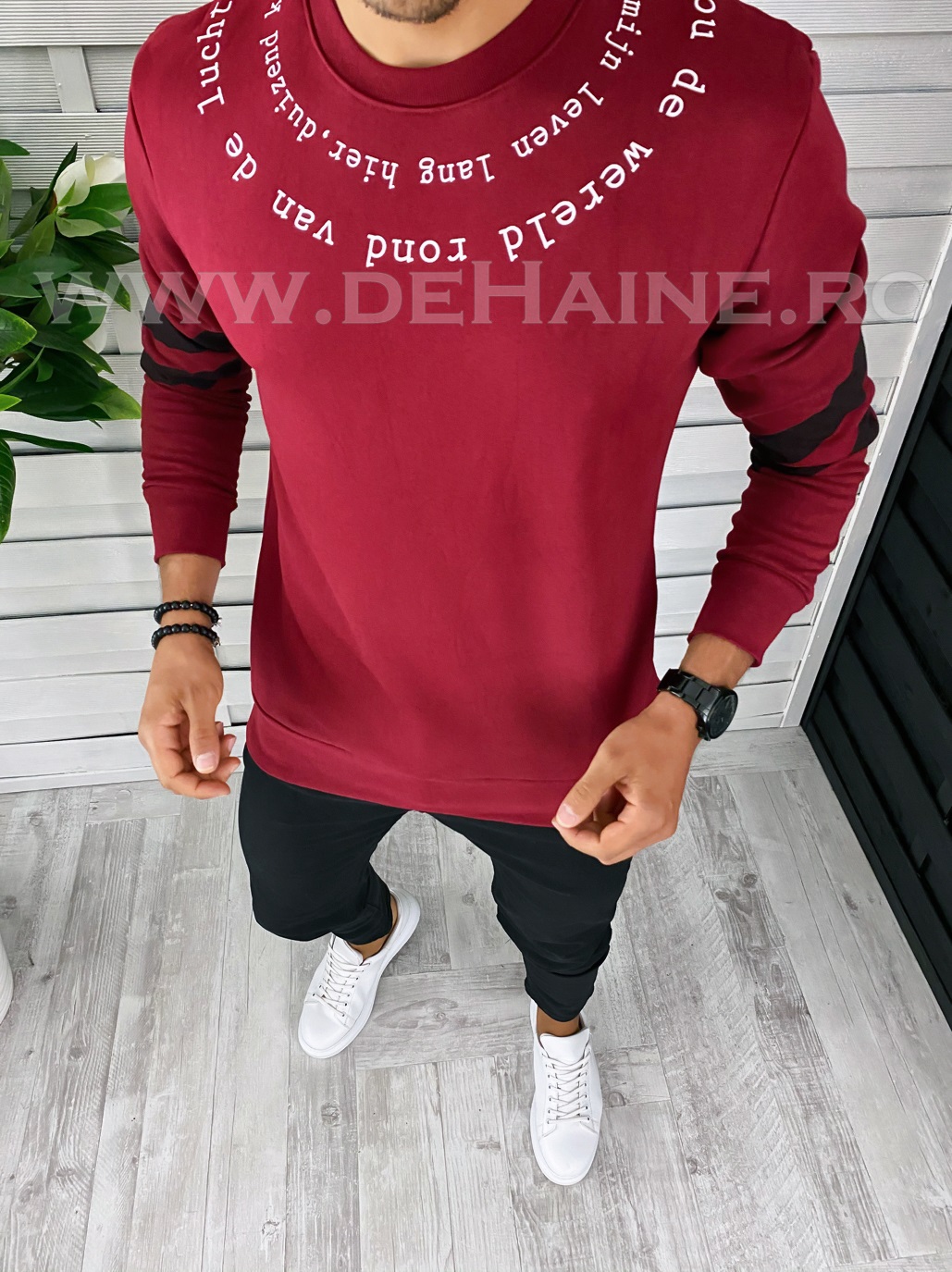 Bluza barbati grena slim fit 2604 i15-3